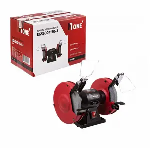 ЭЛМАКС - Станок точильный EGS300-150-1 (d=150мм,300Вт,2850об/мин) Красный корус (4шт) элмакс, электротехника, кабель, светотехника, elmax.pro