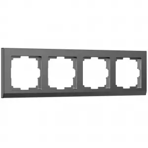 ЭЛМАКС - W0041864/ Рамка на 4 поста Stark (графит матовый) элмакс, электротехника, кабель, светотехника, elmax.pro