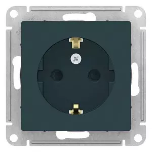 ЭЛМАКС - ATLASDESIGN РОЗЕТКА с заземлением со шторками, 16А, механизм, ИЗУМРУД элмакс, электротехника, кабель, светотехника, elmax.pro