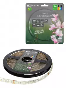 ЭЛМАКС - Лента светодиодная SMD5050-60 LED/м-IP65-12 В-14,4 Вт/м-RGB (5 м) блистер TDM элмакс, электротехника, кабель, светотехника, elmax.pro
