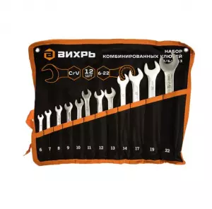 ЭЛМАКС - Набор комбинированных ключей 12 шт. 6 - 22, в чехле Вихрь элмакс, электротехника, кабель, светотехника, elmax.pro