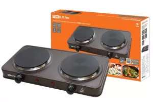 ЭЛМАКС - Электроплитка двухконф. ЭПД2 230 В, 2х1 кВт, диск, коричневая, TDM элмакс, электротехника, кабель, светотехника, elmax.pro