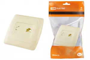 ЭЛМАКС - Розетка телефонная RJ11 сл. кость "Онега" TDM элмакс, электротехника, кабель, светотехника, elmax.pro