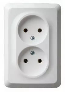 ЭЛМАКС - Розетка 2гн. ОП б/з угловая белый ЭТЮД (9) (PA16-105B) элмакс, электротехника, кабель, светотехника, elmax.pro