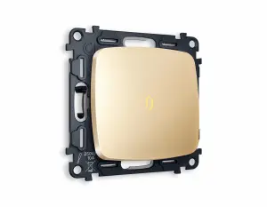 ЭЛМАКС - Комплект механизма 1-клавишного выключателя с подсветкой 3200K (мягкий теплый свет) OMEGA MO602010 Ш элмакс, электротехника, кабель, светотехника, elmax.pro