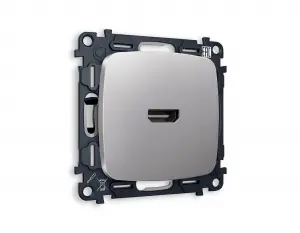 ЭЛМАКС - Комплект механизма розетки HDMI 2.0 OMEGA MO514010 Сталь матовый 40V/500mA 2.0GHz 5-18Gbit/s QUANT ( элмакс, электротехника, кабель, светотехника, elmax.pro