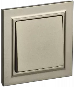 ЭЛМАКС - BRITE Выключ. 1-кл. 10А в сб. ВСР10-1-0-БрШ шамп. IEK элмакс, электротехника, кабель, светотехника, elmax.pro