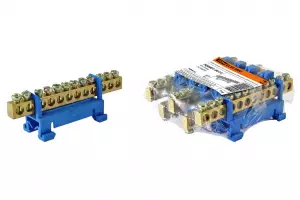 ЭЛМАКС - Шина "N" нулевая с изолятором на DIN-рейку 6x9мм стойка мал. 12 групп TDM элмакс, электротехника, кабель, светотехника, elmax.pro