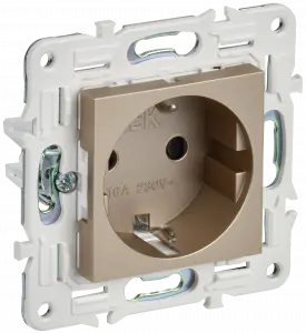 ЭЛМАКС - SKANDY Роз. с з/к/ш 16А б/к SK-R06Sh шамп. IEK элмакс, электротехника, кабель, светотехника, elmax.pro