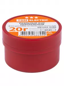 ЭЛМАКС - Флюс для пайки, паяльный жир нейтральный, 20 г, банка, серия "Алмаз" TDM элмакс, электротехника, кабель, светотехника, elmax.pro