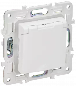 ЭЛМАКС - SKANDY Роз. з/к/ш кр. 16А IP44 SK-R11W арк. бел. IEK элмакс, электротехника, кабель, светотехника, elmax.pro