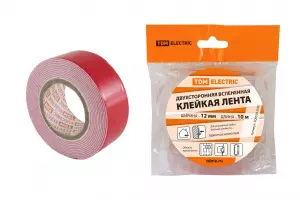 ЭЛМАКС - Двухсторонняя вспененная клейкая лента ширина 12 мм длина 10 м TDM элмакс, электротехника, кабель, светотехника, elmax.pro