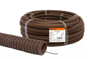 ЭЛМАКС - Труба гофр.ПВХ d 25 с зондом (25 м) легкая "ЭКО" (бук) TDM элмакс, электротехника, кабель, светотехника, elmax.pro