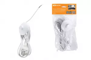 ЭЛМАКС - Шнур с ножным выключателем и плоской вилкой ШУН01В ШВВП 2х0,75мм2 3,5м. белый TDM элмакс, электротехника, кабель, светотехника, elmax.pro