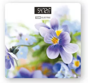 ЭЛМАКС - Весы электронные напольные "Фиалки", стекло, деление 0,01 кг, макс. 180 кг, 28х28 см, TDM элмакс, электротехника, кабель, светотехника, elmax.pro