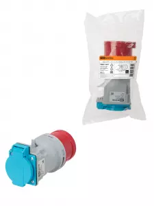 ЭЛМАКС - Адаптер IP44 16A с 3Р+PЕ+N 380В на 2Р+PЕ 220В TDM элмакс, электротехника, кабель, светотехника, elmax.pro