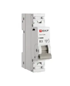 ЭЛМАКС - Автоматический выключатель ВА 47-63N 1P 3А (В) 4,5 кА PROXIMA EKF элмакс, электротехника, кабель, светотехника, elmax.pro