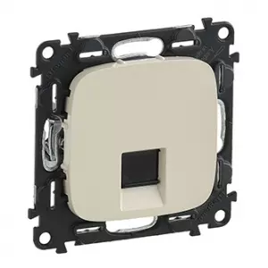 ЭЛМАКС - Valena ALLURE.Информационная розетка одиночная RJ45 Кат.6 UTP.С лицевой панелью.Слоновая кость элмакс, электротехника, кабель, светотехника, elmax.pro