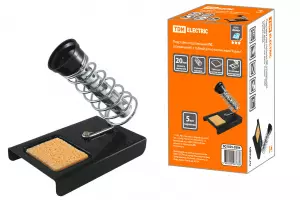 ЭЛМАКС - Подставка под паяльник ПС (спиральная), с губкой для очистки жала "Алмаз" TDM элмакс, электротехника, кабель, светотехника, elmax.pro