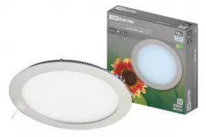 ЭЛМАКС - Светильник ультратонкий встраиваемый светодиодный "Даунлайт" СВО (хром) 18 Вт 4000К TDM  элмакс, электротехника, кабель, светотехника, elmax.pro