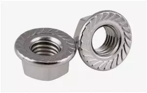 Гайка с насечкой, препятствующей откручиванию оцинкованная М8 (DIN 6923) (100 шт/уп) Промрукав