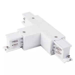 ЭЛМАКС - Коннектор Т-образный для трехфазного шинопровода левый белый TRC-1-3-TL-WH элмакс, электротехника, кабель, светотехника, elmax.pro