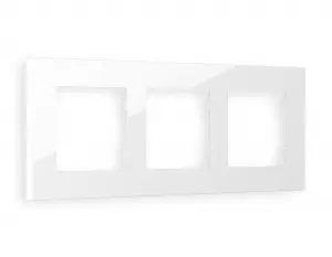 ЭЛМАКС - Рамка ALFA Qubi (Белый глянец) 3-ая AF250103 элмакс, электротехника, кабель, светотехника, elmax.pro