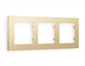 ЭЛМАКС - Рамка ALFA Techno (Шампань) 3-ая AF220603 элмакс, электротехника, кабель, светотехника, elmax.pro