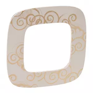 ЭЛМАКС - Valena ALLURE.Рамка "Нарцисс золото".1-постовая универсальная элмакс, электротехника, кабель, светотехника, elmax.pro