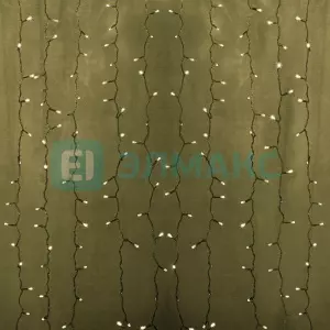 Гирлянда "Светодиодный Дождь" 2х1,5м, эффект мерцания, прозрачный провод, 230 В, диоды ТЕПЛЫЙ БЕЛЫЙ