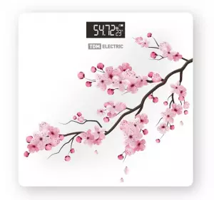 ЭЛМАКС - Весы электронные напольные "Сакура", стекло, деление 0,01 кг, макс. 180 кг, 28х28 см, TDM элмакс, электротехника, кабель, светотехника, elmax.pro