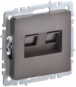 ЭЛМАКС - BRITE Роз. комп. 2-ая RJ45 кат.6 РК11-2-БрТБ бр. IEK элмакс, электротехника, кабель, светотехника, elmax.pro