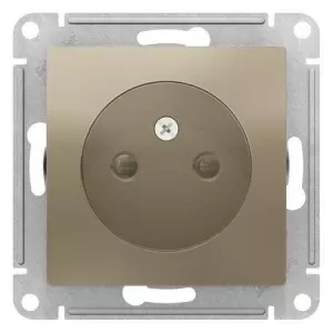 ЭЛМАКС - ATLASDESIGN РОЗЕТКА без заземления со шторками, 16А, механизм, ШАМПАНЬ элмакс, электротехника, кабель, светотехника, elmax.pro
