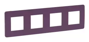 ЭЛМАКС - UNICA STUDIO рамка 4-поста, ЛИЛОВЫЙ/бежевый элмакс, электротехника, кабель, светотехника, elmax.pro