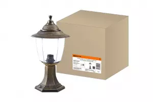 ЭЛМАКС - Светильник Прага Эл-11-72Б 60 Вт Е27 напольный бронза, прозрачный плафон TDM элмакс, электротехника, кабель, светотехника, elmax.pro