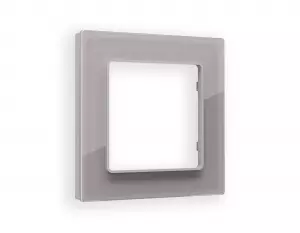 ЭЛМАКС - Рамка ALFA Platos (Сталь Стекло органическое) 1-ая AF330501 элмакс, электротехника, кабель, светотехника, elmax.pro