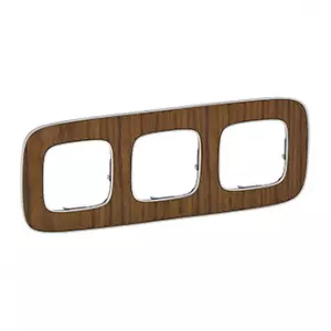 ЭЛМАКС - Valena ALLURE.Рамка "Орех".3-постовая универсальная элмакс, электротехника, кабель, светотехника, elmax.pro