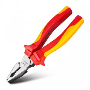 Плоскогубцы диэлектрические комбинированные Deli DL512007 180мм, сталь Cr-V, сертификат VDE для рабо
