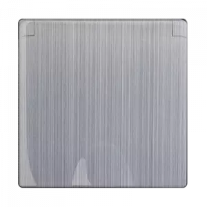 ЭЛМАКС - WL02-SKGSС-IP44-CP/ Накладка для розетки IP44 с крышкой (глянцевый никель) элмакс, электротехника, кабель, светотехника, elmax.pro