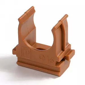 Крепёж-клипса для труб АБС-пластик бук d32 мм (25шт/500шт уп/кор) Промрукав