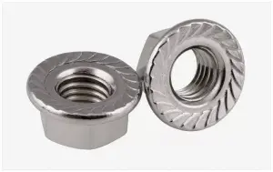 Гайка с насечкой, препятствующей откручиванию оцинкованная М10 (DIN 6923) (100 шт/уп) Промрукав