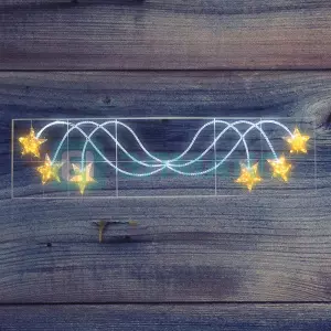 Фигура световая "Брызги звезд" 360 светодиодов 24м дюралайта, размер 400*100см NEON-NIGHT