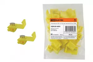 ЭЛМАКС - Ответвитель ОВ-3 2,5-6,0 мм2 желтый (25 шт) TDM элмакс, электротехника, кабель, светотехника, elmax.pro