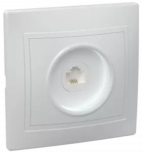 РТ10-КБ Розетка 1местн. телефонная КВАРТА (белый)