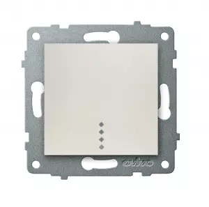 выключатель 1-клавишный OVIVO Loft с индикацией белый