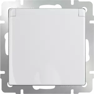 ЭЛМАКС - WL01-SKGSC-01-IP44 / Розетка влагозащ. с зазем. с защит. крышкой и шторками (белая) Werkel элмакс, электротехника, кабель, светотехника, elmax.pro