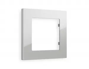ЭЛМАКС - Рамка ALFA Techno (Серебро глянец) 1-ая AF220401 элмакс, электротехника, кабель, светотехника, elmax.pro