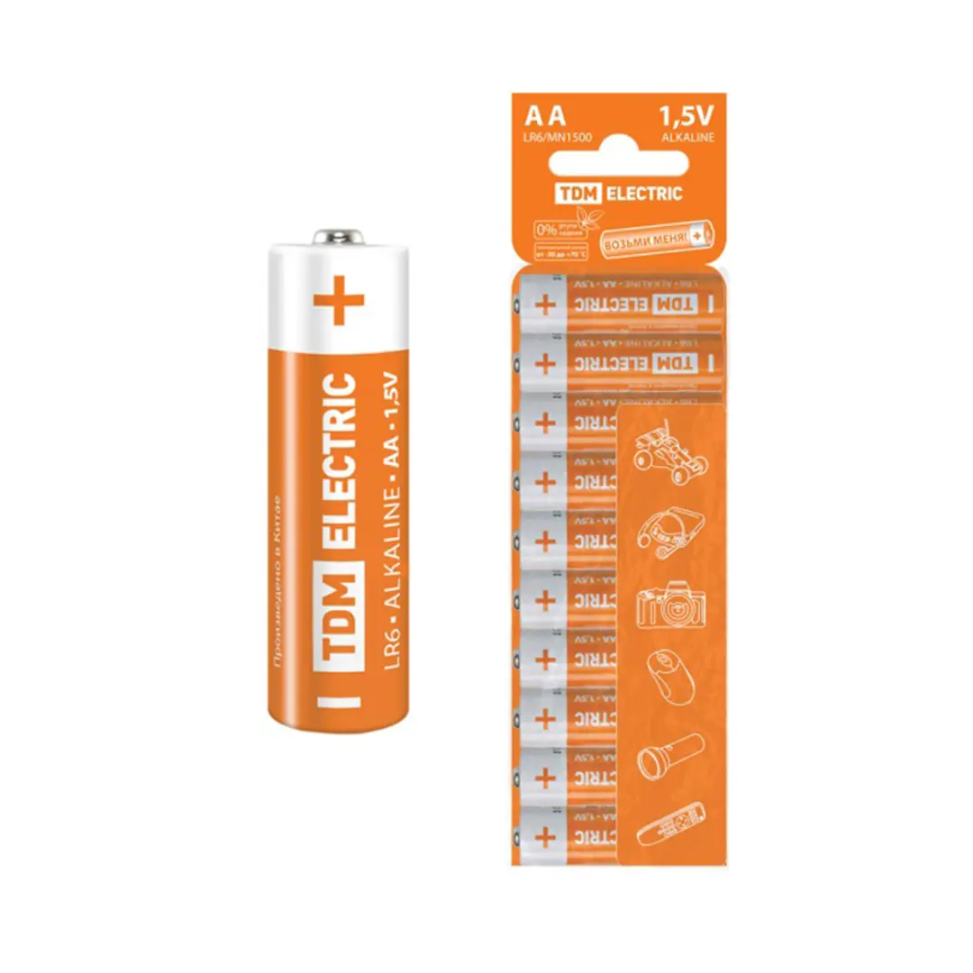 ЭЛМАКС - Элемент питания LR6 AA Alkaline 1,5V SC-10 TDM элмакс, электротехника, кабель, светотехника, elmax.pro