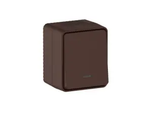 ЭЛМАКС - ATLASDESIGN PROFI IP54 О/У 1-клавишный ВЫКЛЮЧАТЕЛЬ с подсветкой, сх.1а, 10АХ, КОРИЧНЕВЫЙ элмакс, электротехника, кабель, светотехника, elmax.pro