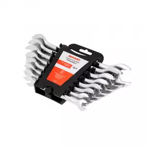 Набор ключей рожковых REXANT (8-24 мм), 8 шт., CrV, зеркальное хромирование